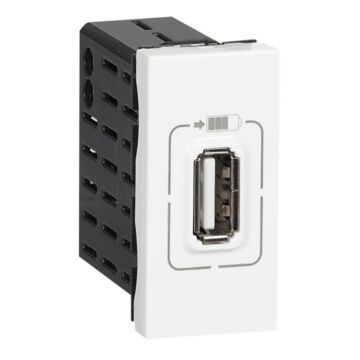 Base cargador usb 1mod puerto único tipo a - 1,5a - 7,5w - blanco 