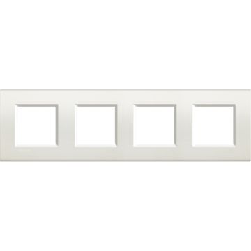 Placa embellecedora livinglight de color blanco - 2x4mod