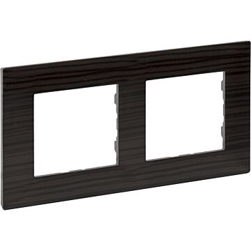 Placa embellecedora niloé step de 2 elementos de color madera oscura