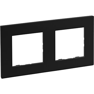 Placa embellecedora niloé step de 2 elementos de color negro mate