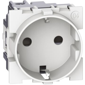 Base 2p+t living now - 16a/250v - conexión por tornillos - blanco - 2 módulos