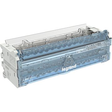 Repartidor modular de barras escalonadas - 2 polos - 125a - 14 salidas - 8 módulos