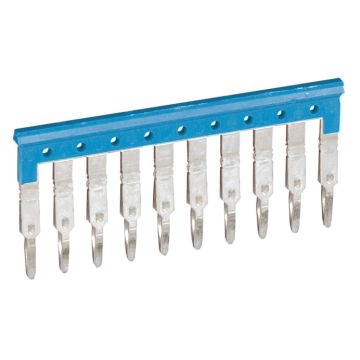 Peine para borna viking 3 tornillos y resorte - para 10 bornas - paso de 5 - azul