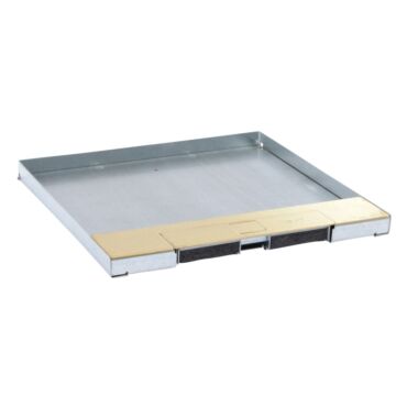 Tapa de metal bronce para caja de suelo sin marco 16/24 módulos
