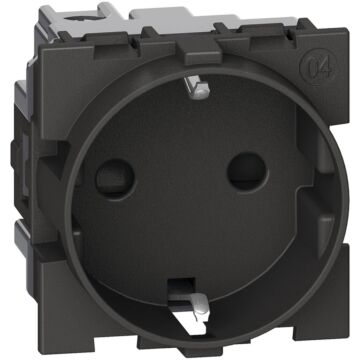 Base 2p+t living now - 16a/250v - conexión por tornillos - dark - 2 módulos