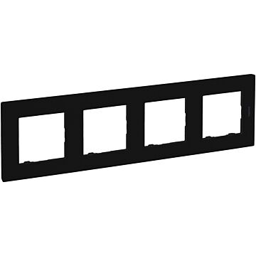 Placa embellecedora niloé step de 4 elementos de color negro mate