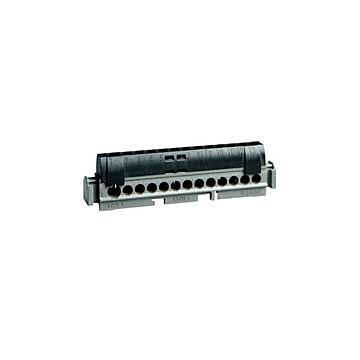 Bornas de conexión ip 2x - fase - 1 x 6 a 25mm² - 33 x 1,5 a 16mm² - longitud 276mm