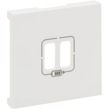 Frontal niloé step - base cargador doble usb a+a - blanco mate
