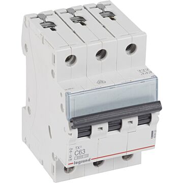 Mcb tx³ 6000a 3 polos 63a curva c
