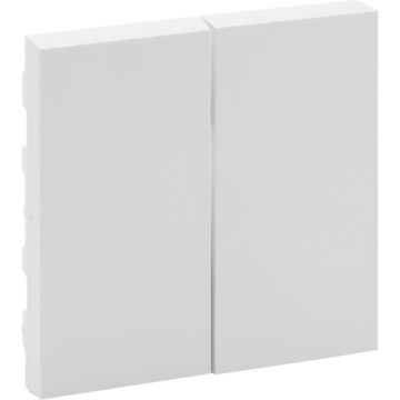 Tecla niloé step - doble - interruptor y conmutador - blanco mate