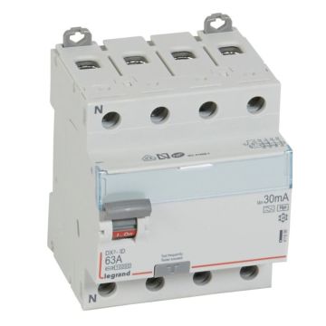 Interruptor diferencial dx³ - 4p- 400v~- 63a - tipo hpi - 30ma - 4 módulos