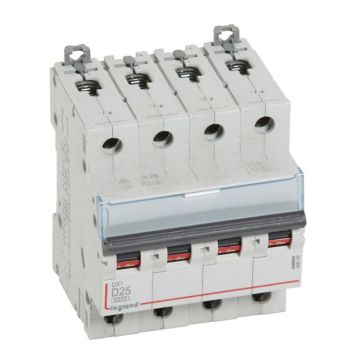 Magnetotérmico dx³ 6000/10 ka - 4p - 400 v~ - 25a - curva d