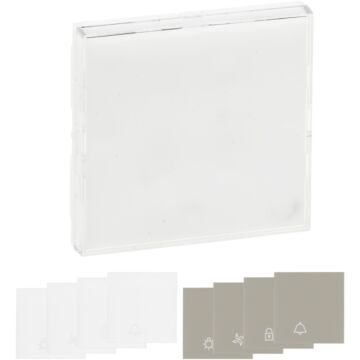 Tecla niloé step - portaetiquetas - interruptor y conmutador - blanco mate