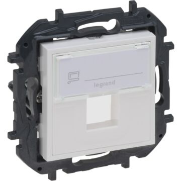 Adaptador individual para conectores rj45 tipo keystone niloé step - blanco mate