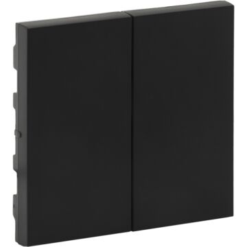 Tecla niloé step - doble - interruptor y conmutador - negro mate