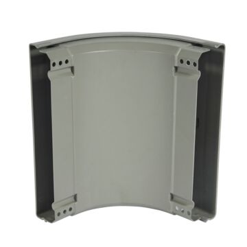 Ángulo convexo con tapa omega - 400x75 - gris