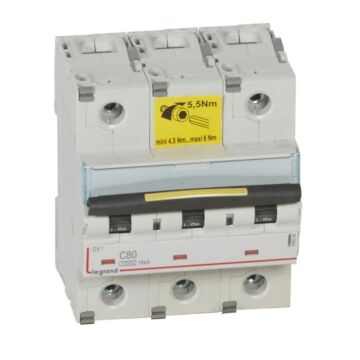 Magnetotérmico dx³ 10000/16ka - 3p - 400 v~ - 80a - curva c