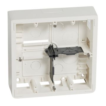 Caja de superficie mosaic - 2x5 o 2x2x2 módulos - profundidad 46mm - para soporte ref. 080264 