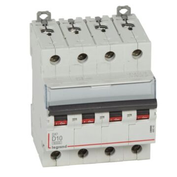 Magnetotérmico dx³ 6000/10 ka - 4p - 400 v~ - 10a - curva d