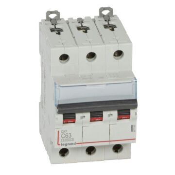 Magnetotérmico dx³ 6000/10 ka - 3p - 400 v~ - 63a - curva c