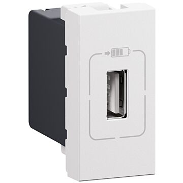 Base cargador usb 1mod puerto único tipo a - 1,5a - 7,5w - blanco 