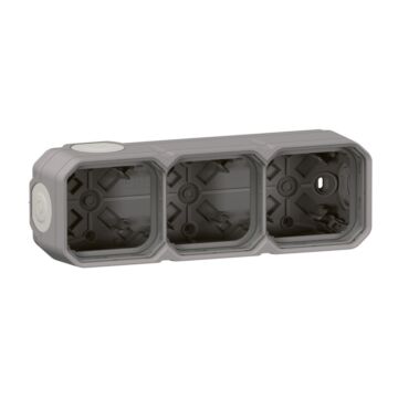 Caja con membranas plexo modular gris - 3 elementos horizontales y verticales