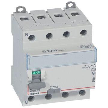 Interruptor diferencial dx³ - 4p- 400v~- 25a - tipo a - 300ma - 4 módulos