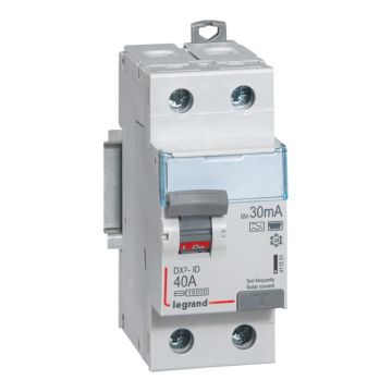 Interruptor diferencial dx³ - 2p- 230v~-40a - tipo hpi - 30ma - 2 módulos
