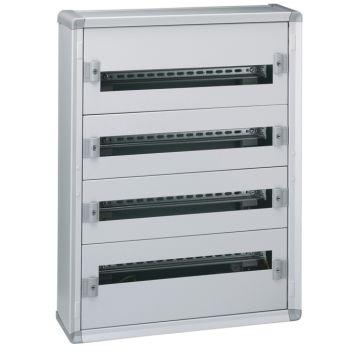 Caja distribución metálica xl³ 160 - totalmente modular - 4 filas de 24mod