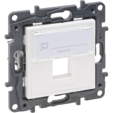 Adaptador individual para conectores rj 45 tipo keystone niloé step - blanco mate