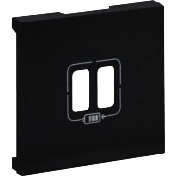 Frontal niloé step - base cargador doble usb a+a - negro mate