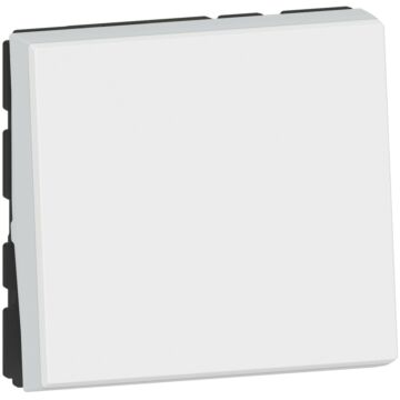 Pulsador mosaic easyled - 2 módulos - 6a - blanco