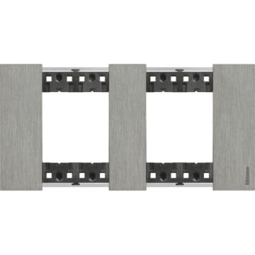 Placa embellecedora living now de color acero - 2x2mod