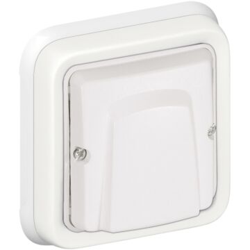 Salida de cables plexo completo empotrado, blanco antibacteriano - con sujetacables