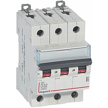 Magnetotérmico dx³ 6000/10 ka - 3p - 400 v~ - 32a - curva d