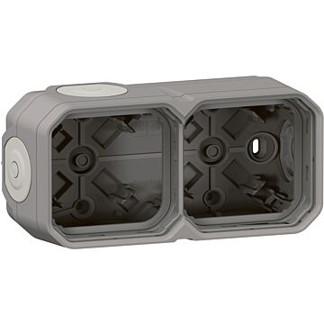 Caja con membranas plexo modular gris - 2 elementos horizontales y verticales