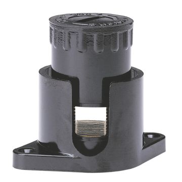 Borna anticizallante para evitar cortar cable con tuerca hexagonal. capacidad de la borna 2x25mm². paso de cable 7,4mm. altura 49mm