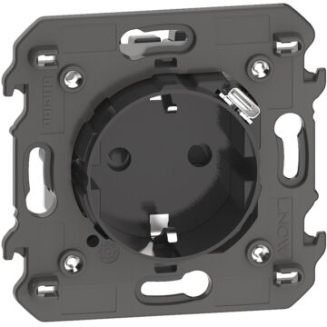 Base 2p+t+usb living now - cargador usb tipo c integrado - dark - 2mod