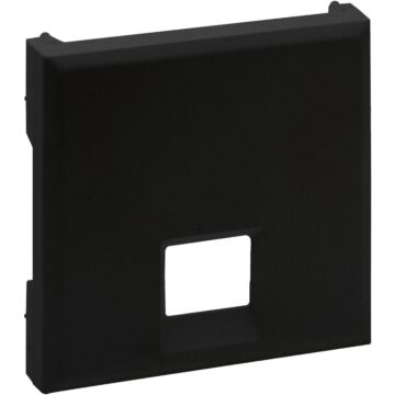 Frontal niloé step - bases telefónicas e informáticas rj 45 - negro mate