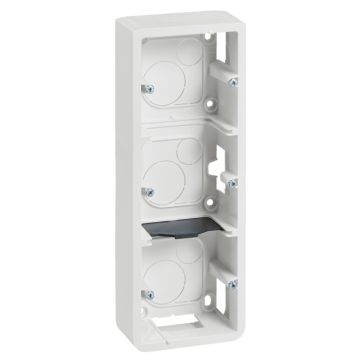 Caja de superficie mosaic - 6/8 o 3x2 módulos - profundidad 40mm- vertical - para soporte ref. 080253