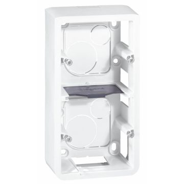 Caja de superficie mosaic - 4/5 o 2x2 módulos - profundidad 40mm - vertical - para soporte ref. 080252