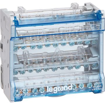 Repartidor modular de barras escalonadas - 4 polos - 125a - 10 salidas - 6 módulos