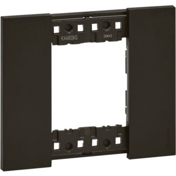Placa embellecedora living now de color dark - 2 módulos