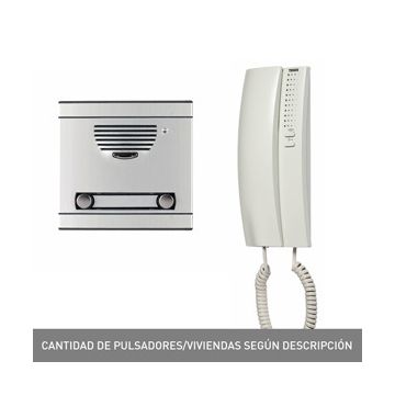 Kit audio a5 (5 viviendas) placa y teléfonos serie 7