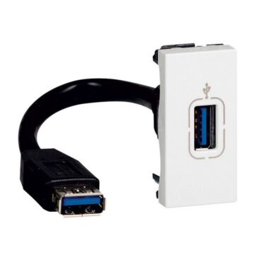 Base datos mosaic - usb 3. 0 hembra - 1mod - preconectorizada - blanco