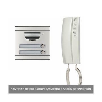 Kit audio a2 (2 viviendas) placa y teléfonos serie 7