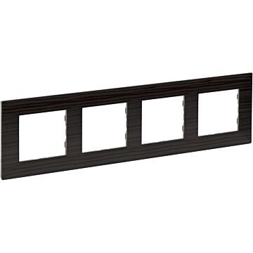 Placa embellecedora niloé step de 4 elementos de color madera oscura