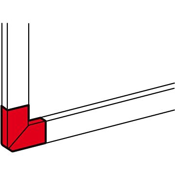Ángulo plano 90° - dlp monobloc 65x150 - blanco