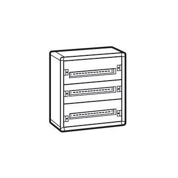 Caja distribución metálica xl³ 160 - totalmente modular - 3 filas de 24mod