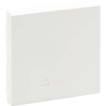 Tecla niloé step - con visor - interruptor y conmutador - blanco mate
